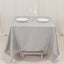 Premium Polyester Square Tablecloth 70"x70" Silver 220GSM Wrinkle-Resistant Table Cover