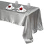 Satin Rectangular 60"x126" Tablecloth Silver - Smooth and Lustrous Table Cover