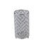 2-Pack Metal Crystal Beaded Pillar Holders Metallic Silver - Versatile Stem Vase Set for Decor 9"