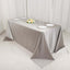 Scuba Rectangular 90"x132" Tablecloth Shimmering Silver - Wrinkle Free & Stain Resistant Seamless Table Cover
