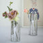 2-Pack Glass Cylinder Vases Silver Striped - Sophisticated Flower Centerpieces for Events 11"