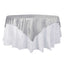Velvet 72"x72" Table Overlay Square Tablecloth Silver - Premium Soft Finish for Sophisticated Celebrations