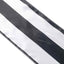 5 Pack Satin 6"x108" Chair Sashes Black/White Stripes - Sophisticated Decor for Weddings & Gatherings