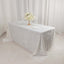 Premium Crushed Velvet 90"x132" Rectangle Tablecloth White - Reusable Soft & Graceful Seamless Table Cover