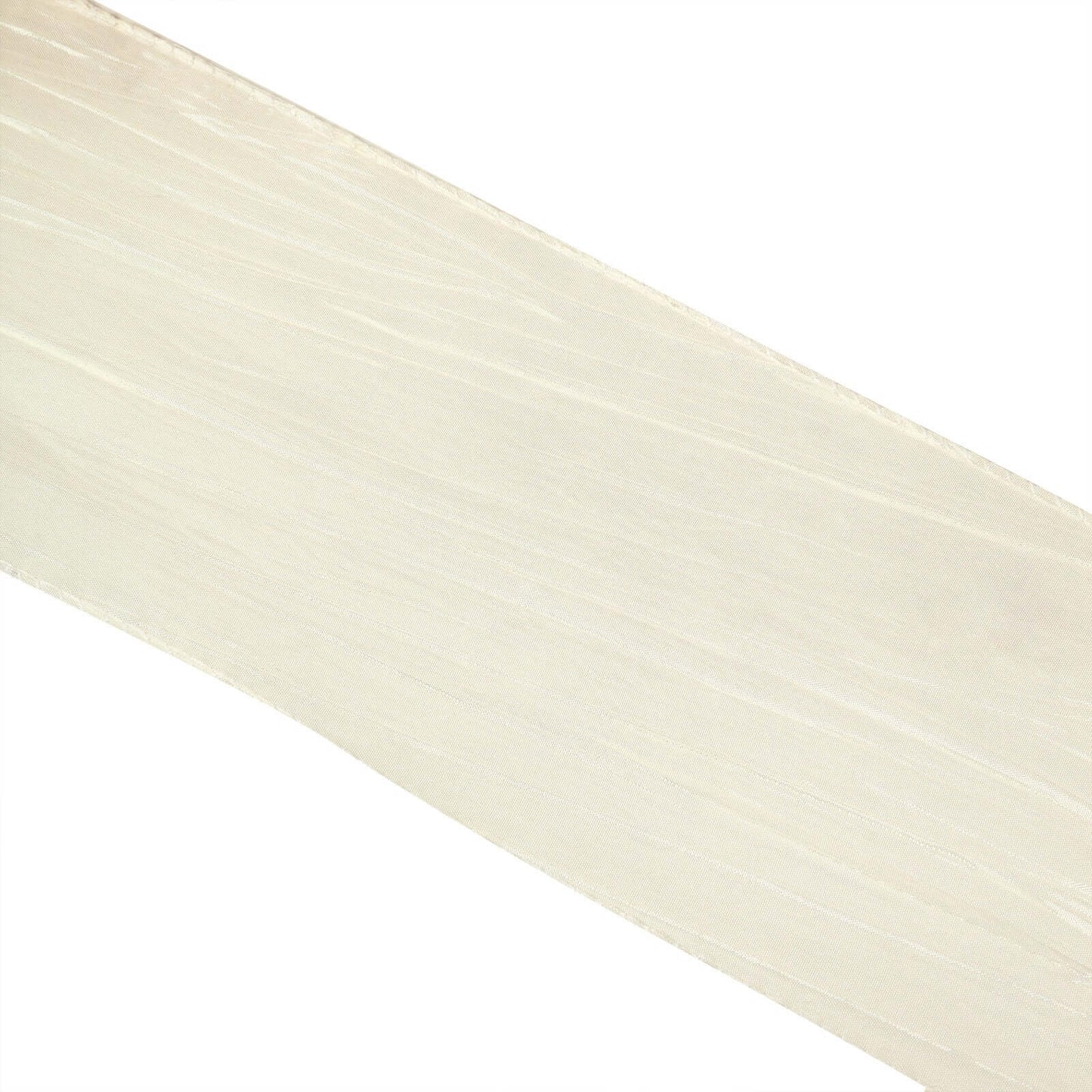 5 Pack Taffeta 6"x106" Chair Sashes Ivory Accordion Crinkle Texture - Stylish Decor for Weddings & Gatherings