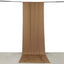 Taupe 4-Way Stretch Spandex Event Curtain Drapes, Wrinkle Free Backdrop Event Panel with Rod Pockets - 5ftx14ft