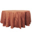 Taffeta 120" Round Tablecloth Terracotta (Rust) - Seamless Accordion Crinkle Table Cover