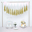 12 Pack Pre-Tied Gold Paper Fringe Tassels With Garland String, Hanging Streamer Banner