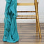 Chiffon Chair Sash with Curly Design Turquoise - Stylish Chair Decorations