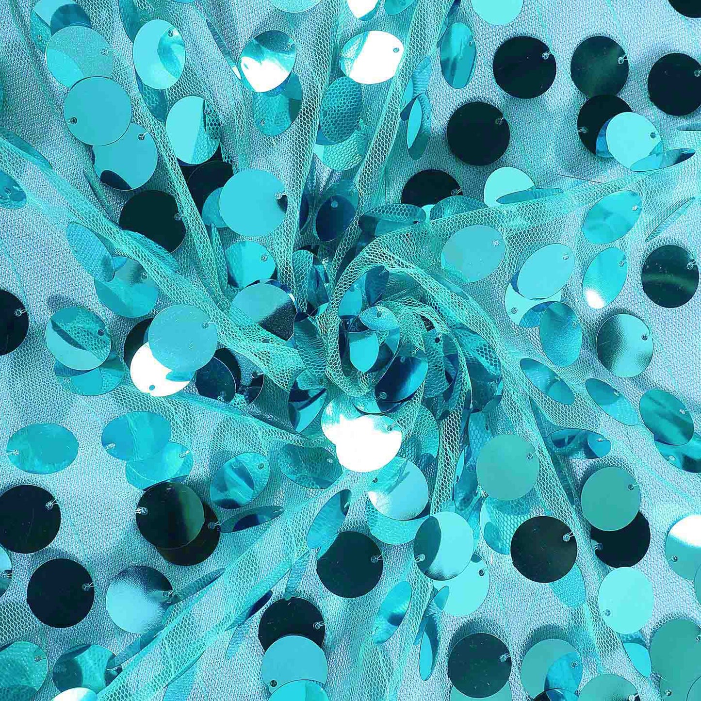 8ftx8ft Turquoise Big Payette Sequin Event Curtain Drapes, Backdrop Event Panel