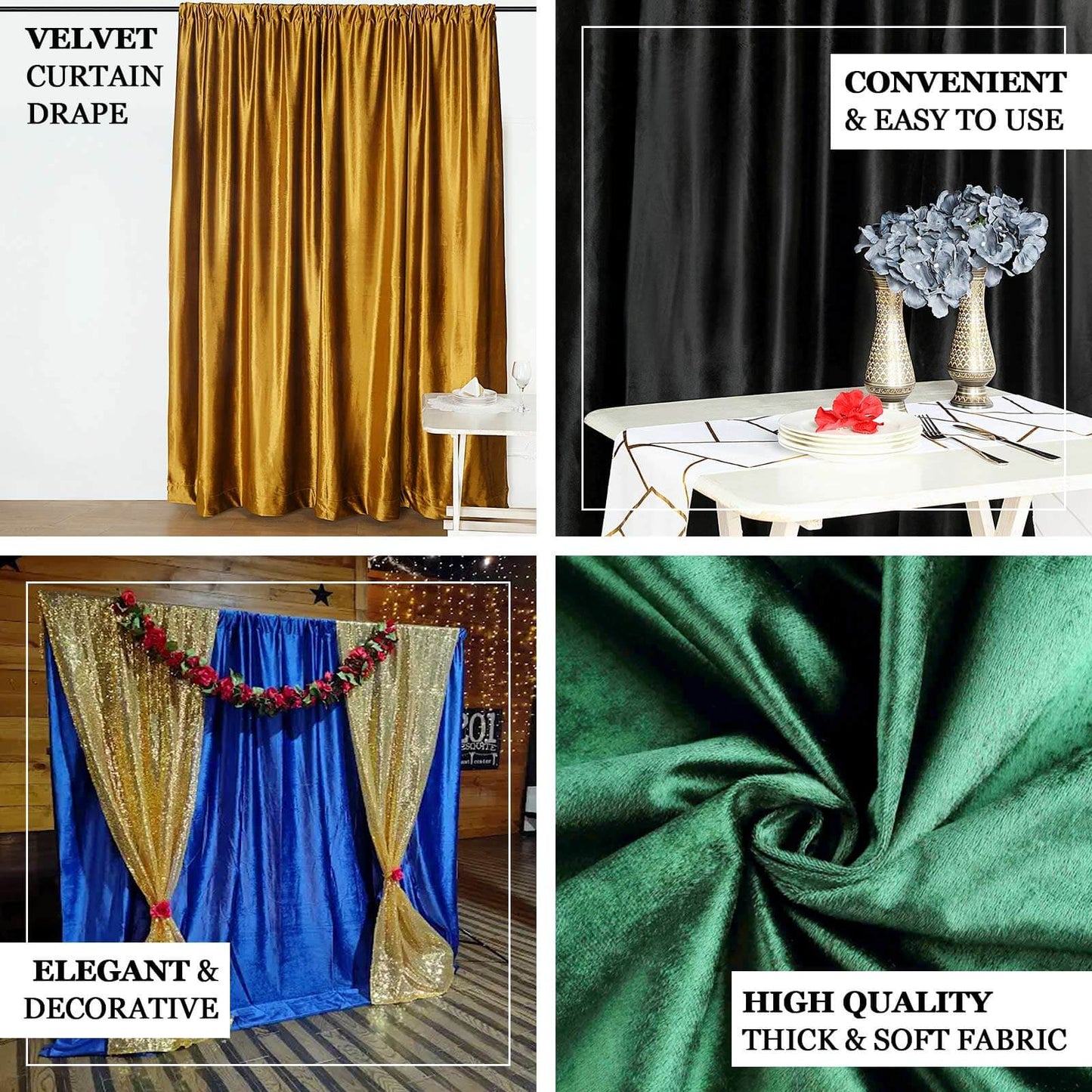 Ivory Crushed Velvet Backdrop Curtain â€“ 8ft x 8ft Event Drape with Rod Pocket, Privacy Panel for Photo Booths & Events