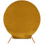 7.5ft Metallic Gold Soft Velvet Fitted Round Event Party Backdrop Cover
