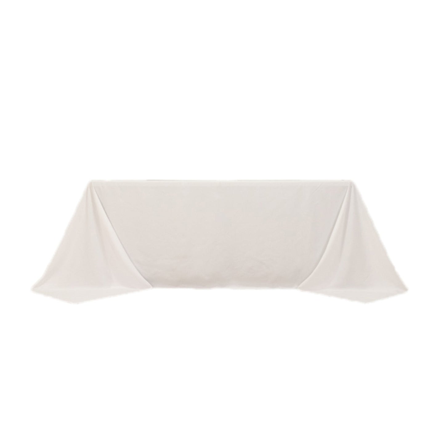 Cotton Blend 90"x132" Rectangle Tablecloth White - Seamless Wrinkle-Resistant Design for Classy Occasions