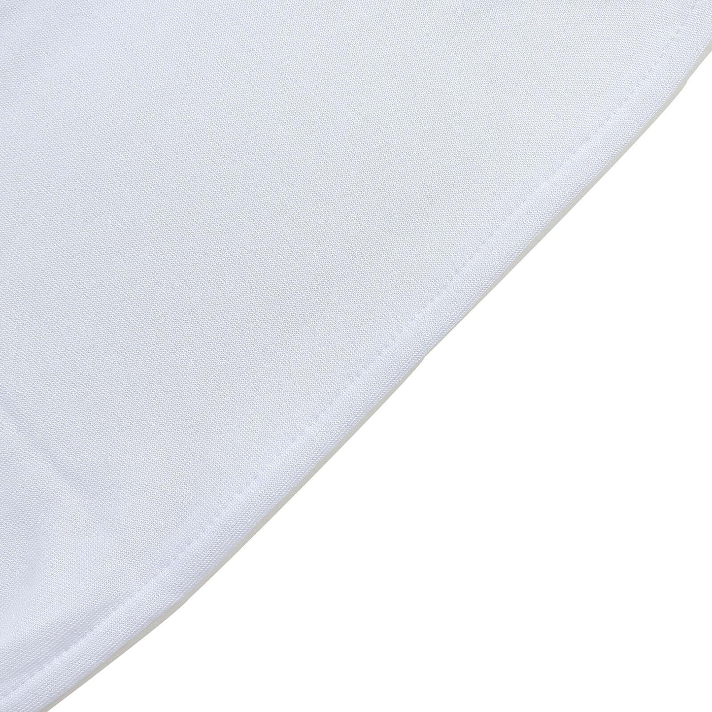 5 Pack Stretch Spandex Chair Sashes White - Classy Reusable Chair Bands with Silver Diamond Ring Slide Buckle 5"x14"