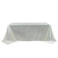 Scuba Rectangular Tablecloth 90"Ã—132" Pearl White with Rhinestone Accents â€“ Seamless, Wrinkle-Free, Stain-Resistant Event Linen