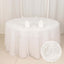 Polyester 120" Round Tablecloth White with Shaggy Fringe Design - Exquisite Table Cover