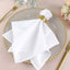 5 Pack Premium Polyester 20"x20" Napkins White - Wrinkle-Resistant & Durable Dinner Napkins for Any Occasion