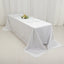 Fire Retardant Premium Polyester 90"x156" Rectangular Tablecloth White - Stylish High-Performance Seamless Table Cover for Large Gatherings
