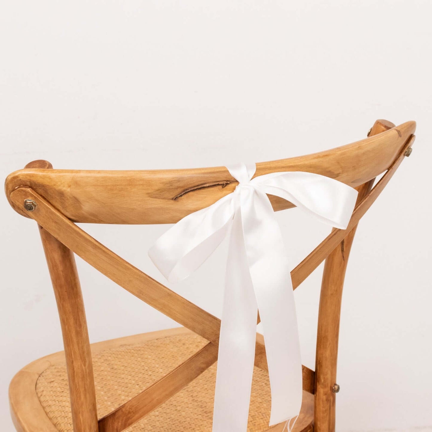 50 Yards 1.5" White Single Face Decorative Satin Ribbon