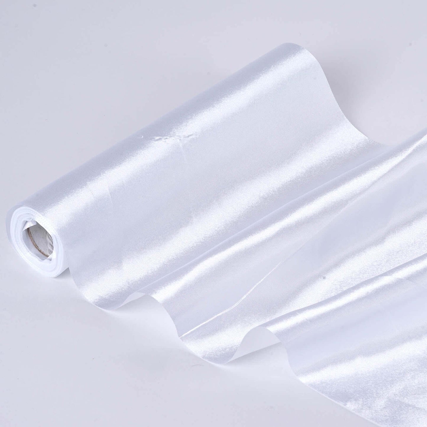 12"x10 Yards White Satin Fabric Bolt, DIY Craft Wholesale Fabric