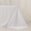 Lamour Satin 90"x156" Rectangle Tablecloth White - Luxurious, Soft Seamless Table Cover for Stylish Settings