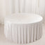 Premium Crushed Velvet 120" Round Tablecloth White - Reusable Soft & Stylish Seamless Table Cover