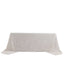 Premium Crushed Velvet 90"x156" Rectangle Tablecloth White - Reusable Soft & Sophisticated Seamless Table Cover