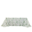 Polyester 90"x132" Rectangle Tablecloth White - Seamless Dusty Sage Green French Toile Pattern for Formal Celebrations