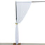 White Crushed Velvet Backdrop Curtain â€“ 8ft x 8ft Event Drape with Rod Pocket, Privacy Panel for Photo Booths & Events