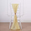 5 Pack Chiffon Chair Sashes Champagne - Soft & Lightweight Designer Chair Bows 22"x78"