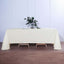 Polyester 90"x132" Rectangle Tablecloth Ivory - Seamless Wrinkle-Resistant Table Cover