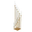 12-Arm Cluster Taper Candle Holder Gold with Clear Glass Shades - Grand Candle Arrangement for Events 57"