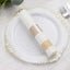 50-Pack Paper Napkin Rings Beige Glitter - Stylish Disposable Napkin Holders 1.5"