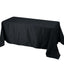 Premium Polyester 90"x132" Rectangle Tablecloth Black - Seamless 220GSM Stain-Resistant Design for Luxurious Events