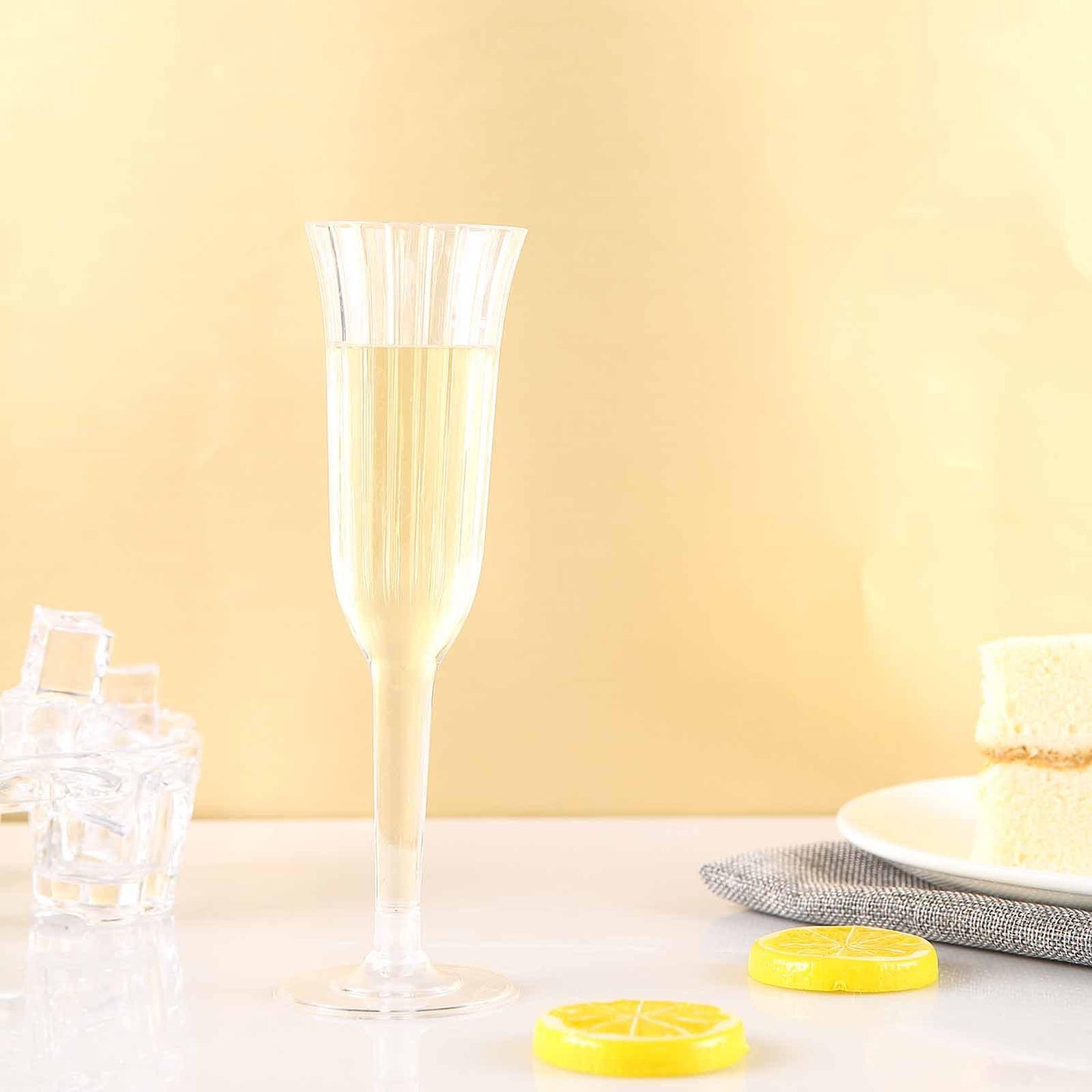 12-Pack Plastic Champagne Flutes Clear Flared Design - Lightweight Disposable Toasting Glasses 6oz