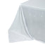 Scuba Rectangular Tablecloth 90"Ã—156" White with Rhinestone Accents â€“ Seamless, Wrinkle-Free, Stain-Resistant Event Linen