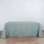 Faux Linen 90"x132" Rectangular Tablecloth Dusty Blue - Slubby Texture Wrinkle-Resistant Seamless Table Cover