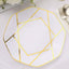 10-Pack Plastic 10" Octagon Dinner Plates in White - Modern Disposable Party Plates with Gold Geometric Design for Special Occasions & Celebrations