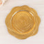 6-Pack Acrylic Round Charger Plates 13" in Metallic Gold with Ribbed Rose Pattern, Event Tabletop Decorative Charger Tableware