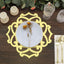 6-Pack Disposable Table Placemats in Metallic Gold Laser Cut Flower Design - 700GSM Cardboard Placemats for Glamorous Table Settings 13"