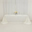 Fire Retardant Premium Polyester 90"x156" Rectangular Tablecloth Ivory - High-Performance Seamless Table Cover