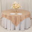Lamour Satin 72"x72" Table Overlay Square Tablecloth Nude - Smooth Finish Table Topper