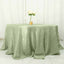 Taffeta 132" Round Tablecloth Sage Green - Seamless Accordion Crinkle Table Cover
