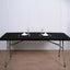 Spandex Rectangle 96"x30" Tablecloth Top Cover Black - Stretchy, Wrinkle Free & Fitted Table Topper