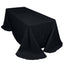 Polyester 90"x132" Rectangle Tablecloth Black - Rounded Corners and Seamless Table Cover