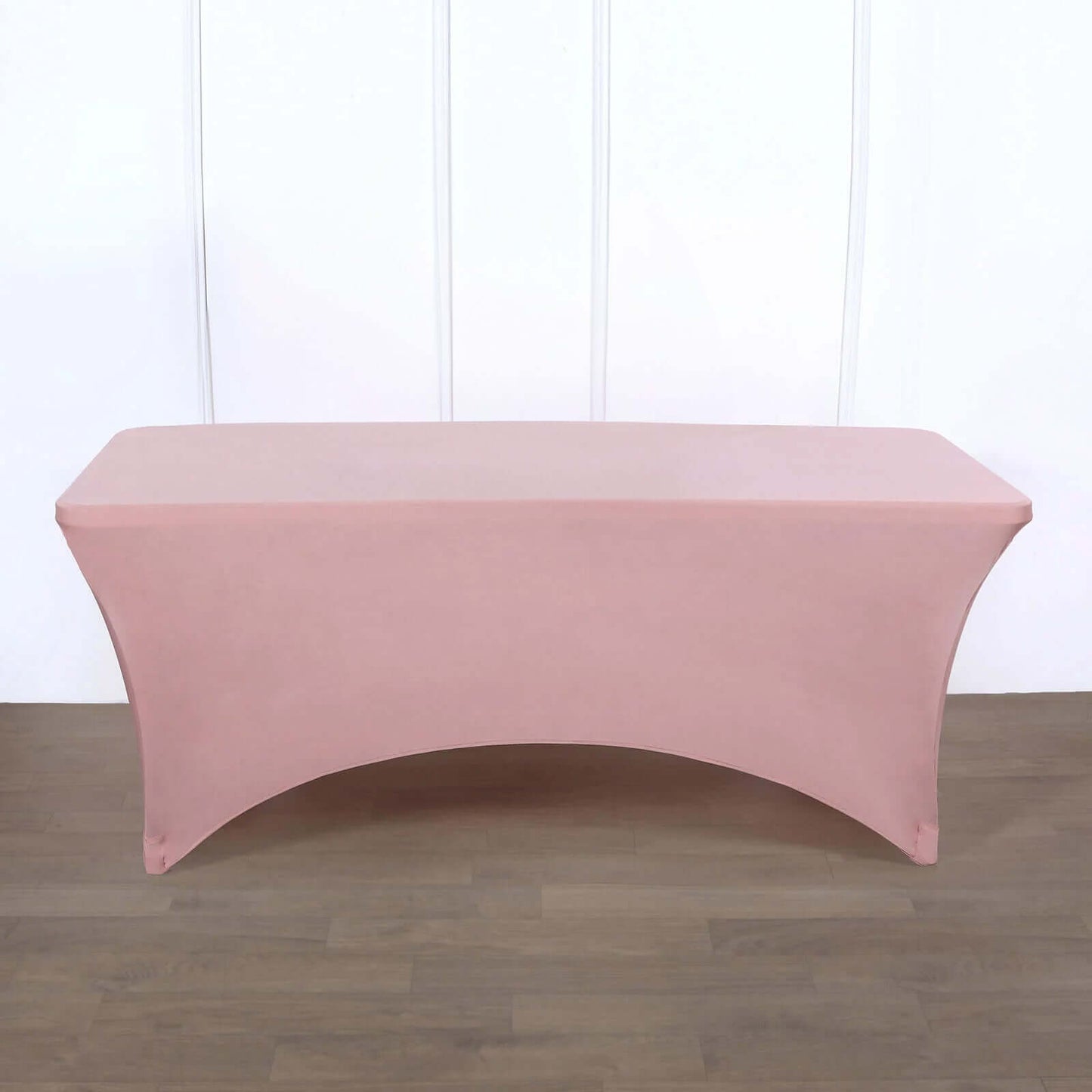 Stretch Spandex 96"x30" Rectangle Table Cover Dusty Rose - Durable Form-Fitting Tablecloth