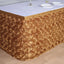 Rosette Satin 21ft Table Skirt Gold - 3D Floral Table Cover