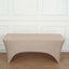 Stretch Spandex 96"x30" Rectangle Table Cover Nude - Durable Form-Fitting Tablecloth