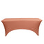 Stretch Spandex 96"x30" Rectangle Table Cover Terracotta (Rust) - Durable Form-Fitting Tablecloth