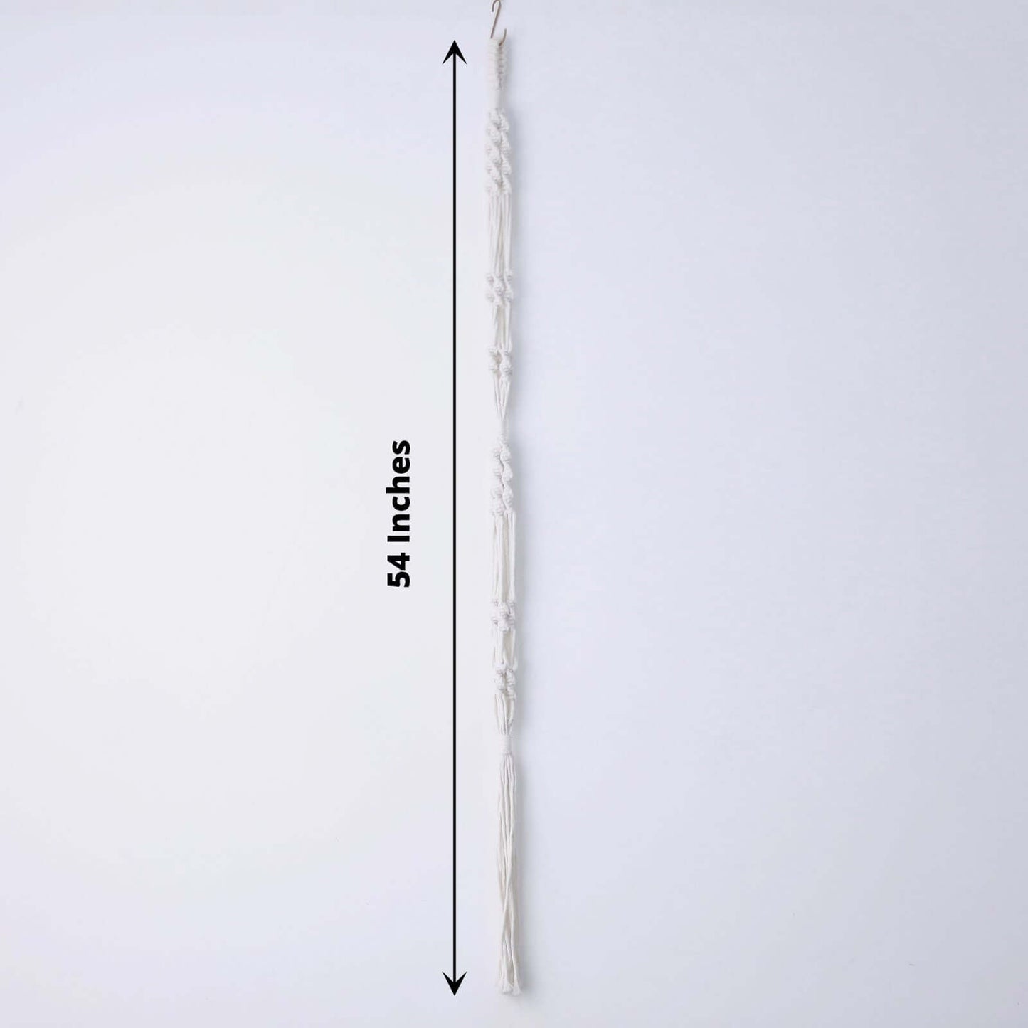 2-Tier Hanging Planter Basket with Tassels Ivory Double Boho Design - Cotton Rope Indoor Decorative Holders